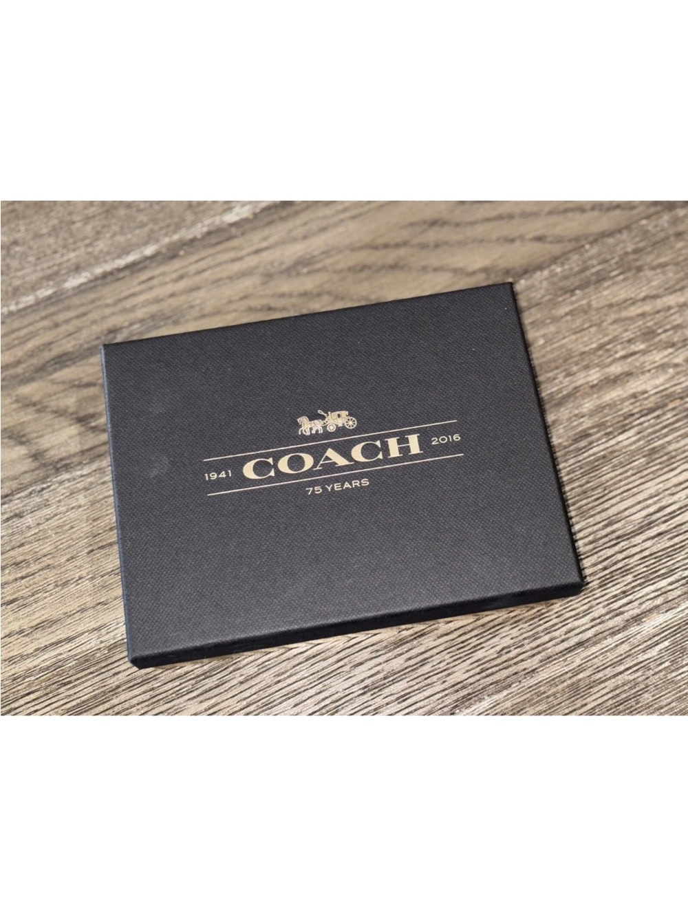 Coach Signature Wristlet Khaki & Burgundy Includes Gift Box - Picture 4 of 5